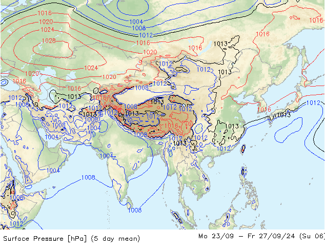 Surface pressure GFS September 2024