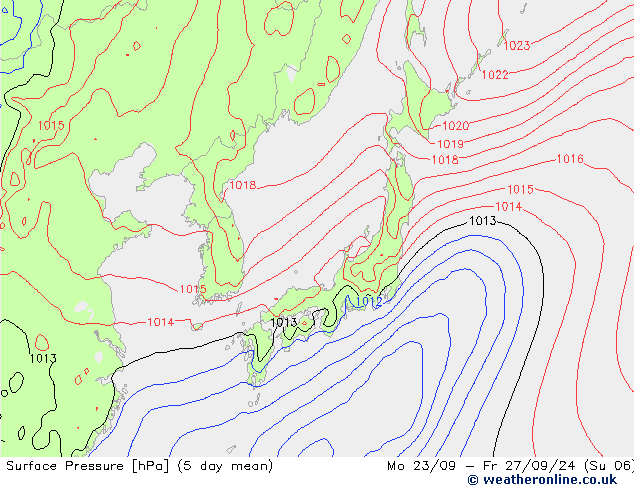 Pressione al suolo GFS mer 25.09.2024 12 UTC