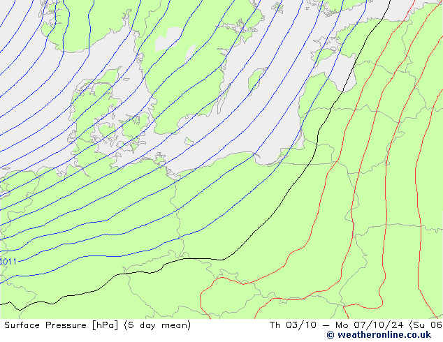 Surface pressure GFS September 2024