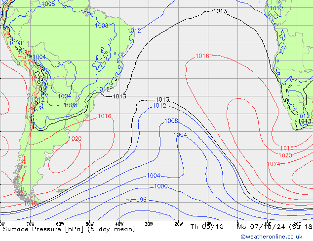 Pressione al suolo GFS dom 22.09.2024 18 UTC