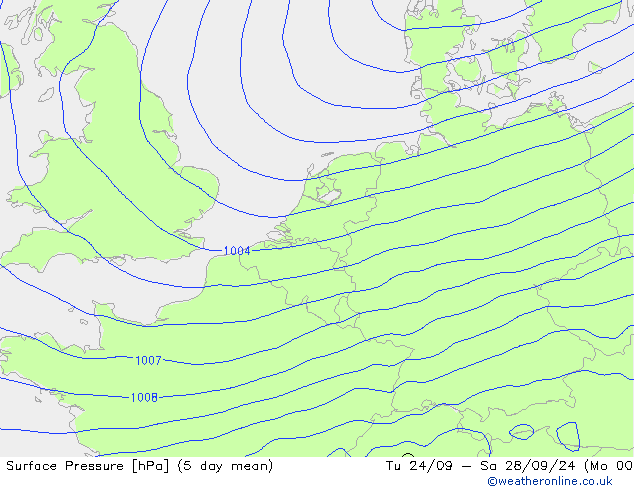 Surface pressure GFS Mo 23.09.2024 06 UTC