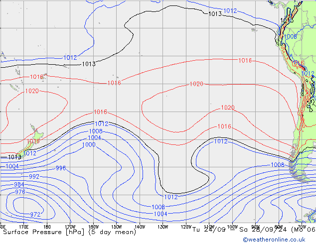 Surface pressure GFS We 25.09.2024 15 UTC