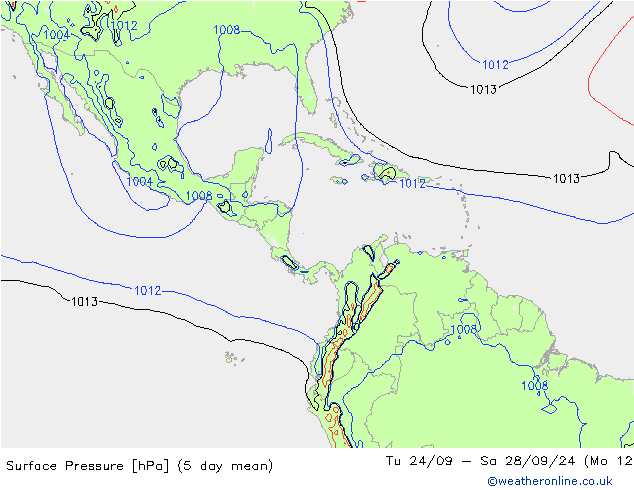 Surface pressure GFS Th 03.10.2024 12 UTC