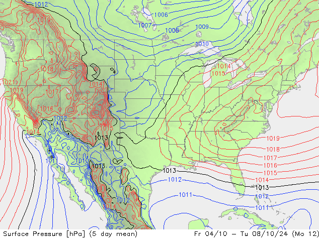 Luchtdruk (Grond) GFS vr 27.09.2024 18 UTC