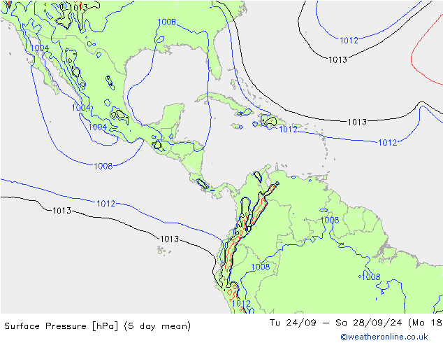 ciśnienie GFS śro. 25.09.2024 18 UTC