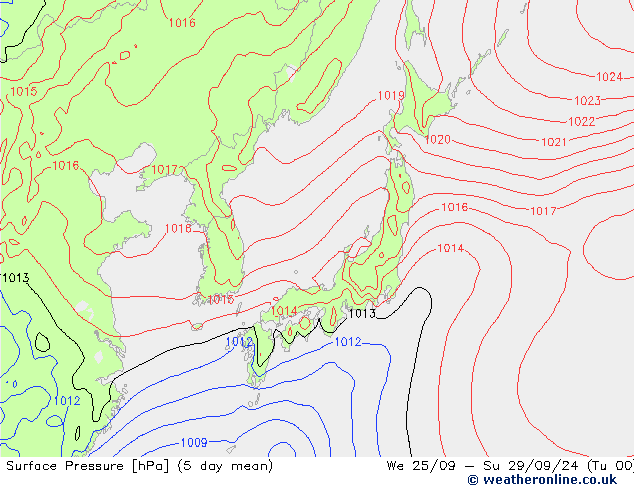 Surface pressure GFS Tu 24.09.2024 12 UTC