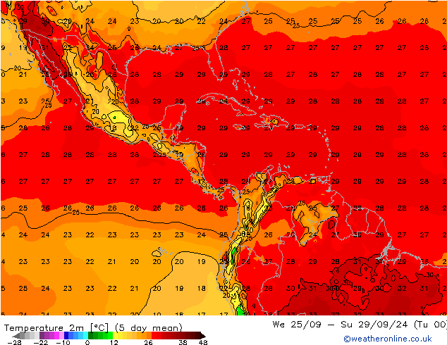 Temperatura (2m) GFS lun 30.09.2024 06 UTC