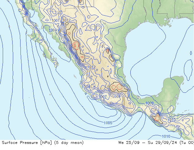 Surface pressure GFS Tu 24.09.2024 03 UTC