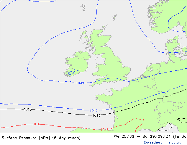 Presión superficial GFS lun 30.09.2024 06 UTC