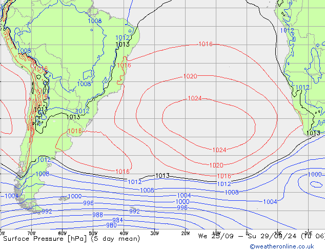 pression de l'air GFS dim 29.09.2024 12 UTC