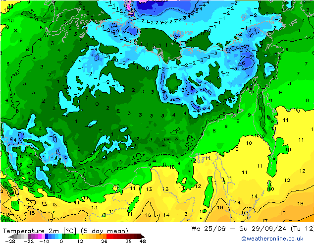 Temperatura (2m) GFS mar 01.10.2024 00 UTC