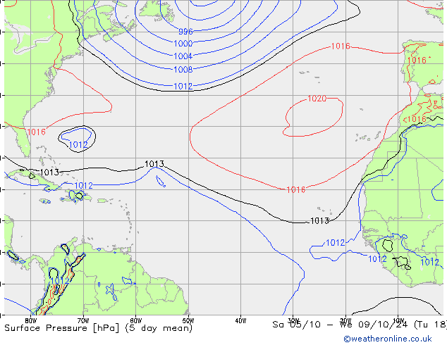 Pressione al suolo GFS mer 25.09.2024 06 UTC