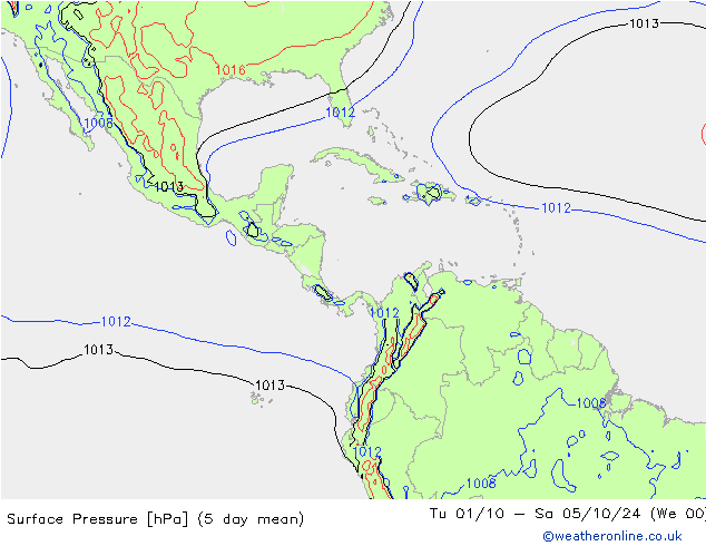 Atmosférický tlak GFS St 02.10.2024 00 UTC