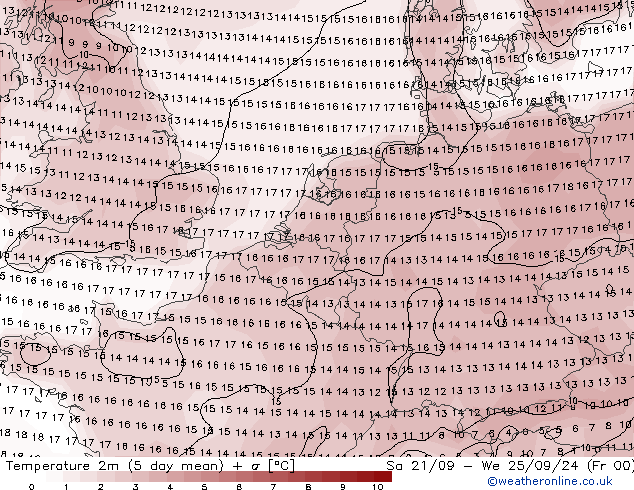 Temperature (2m) GFS Mo 23.09.2024 12 UTC