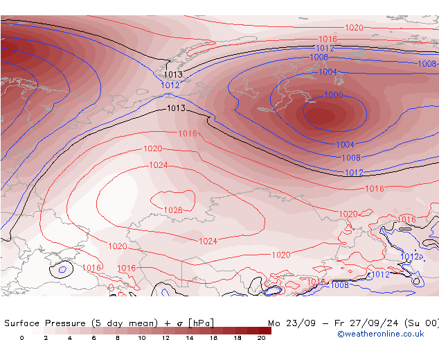 Luchtdruk (Grond) GFS do 03.10.2024 00 UTC