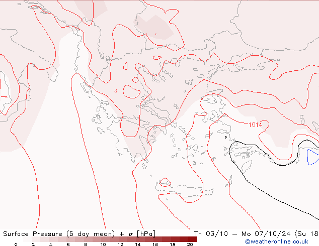 Yer basıncı GFS Paz 06.10.2024 18 UTC