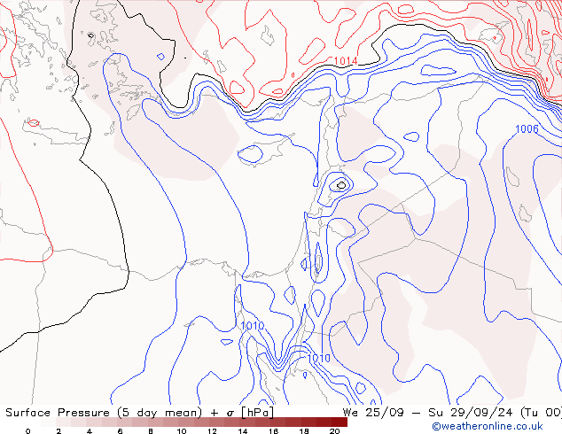 Atmosférický tlak GFS Pá 27.09.2024 03 UTC