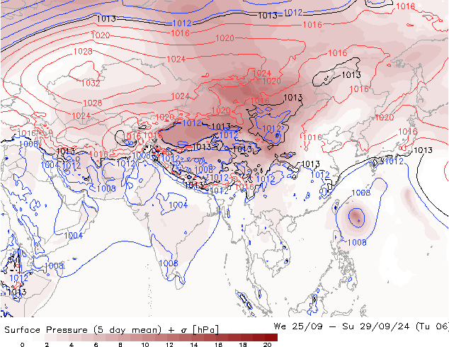 pressão do solo GFS Ter 24.09.2024 18 UTC