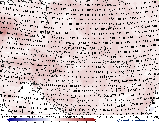 Temperature (2m) GFS Fr 20.09.2024 12 UTC