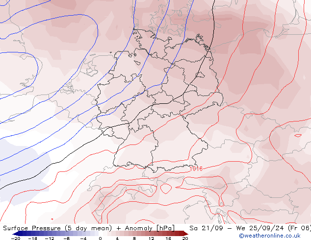 pression de l'air GFS ven 20.09.2024 12 UTC