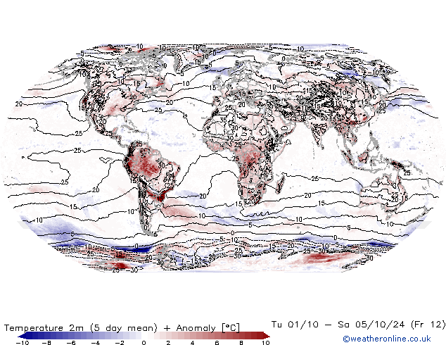 Sıcaklık Haritası (2m) GFS Cts 21.09.2024 12 UTC