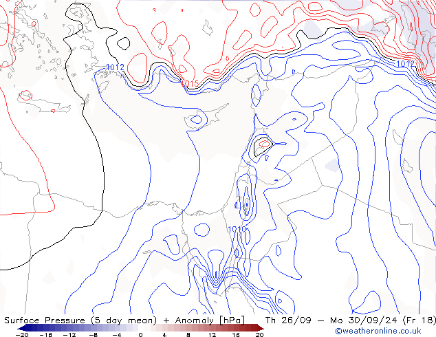 Surface pressure GFS Th 26.09.2024 12 UTC