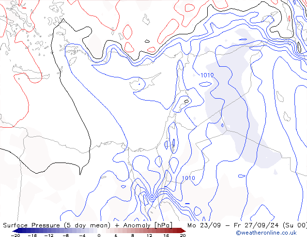 pressão do solo GFS Ter 24.09.2024 00 UTC