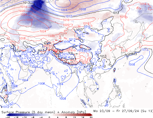 Surface pressure GFS Su 29.09.2024 06 UTC