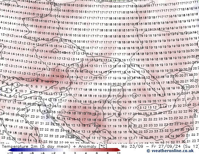 карта температуры GFS вт 24.09.2024 06 UTC