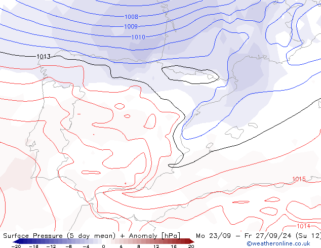 Presión superficial GFS dom 29.09.2024 00 UTC