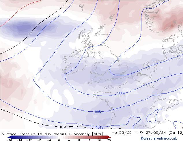 pressão do solo GFS Seg 23.09.2024 06 UTC