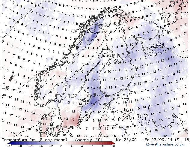 Temperature (2m) GFS Čt 26.09.2024 18 UTC