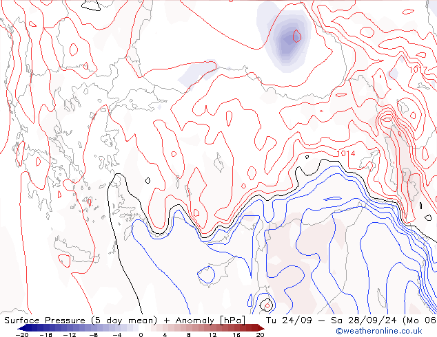 Yer basıncı GFS Sa 24.09.2024 06 UTC