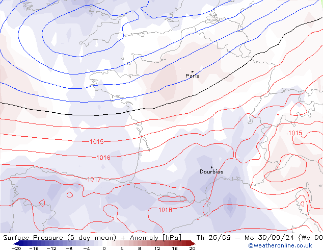 Surface pressure GFS Fr 27.09.2024 12 UTC