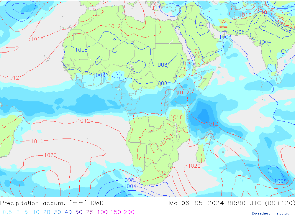 Precipitation accum. DWD Seg 06.05.2024 00 UTC