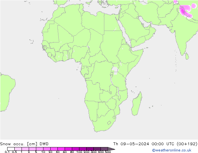 Toplam Kar DWD Per 09.05.2024 00 UTC