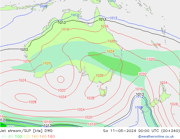 Jet stream/SLP DWD So 11.05.2024 00 UTC