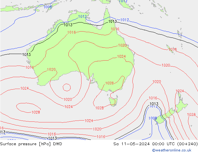 Bodendruck DWD Sa 11.05.2024 00 UTC