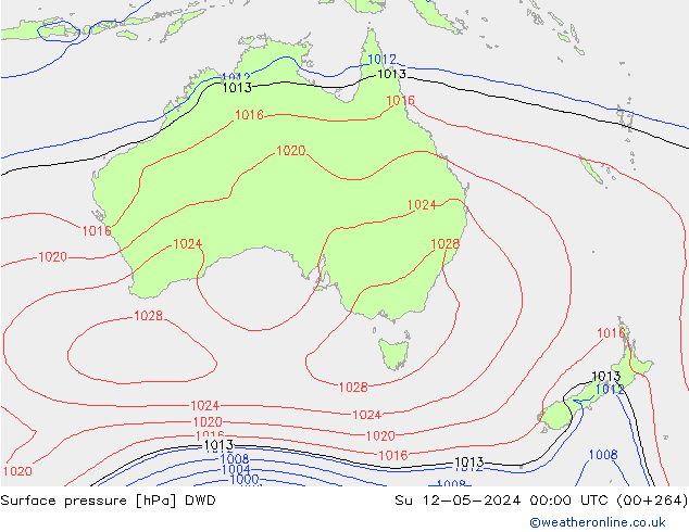 ciśnienie DWD nie. 12.05.2024 00 UTC