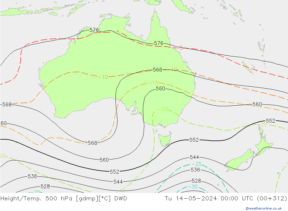 Height/Temp. 500 hPa DWD Tu 14.05.2024 00 UTC