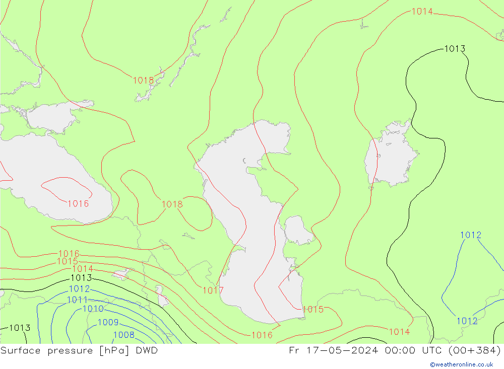 Luchtdruk (Grond) DWD vr 17.05.2024 00 UTC