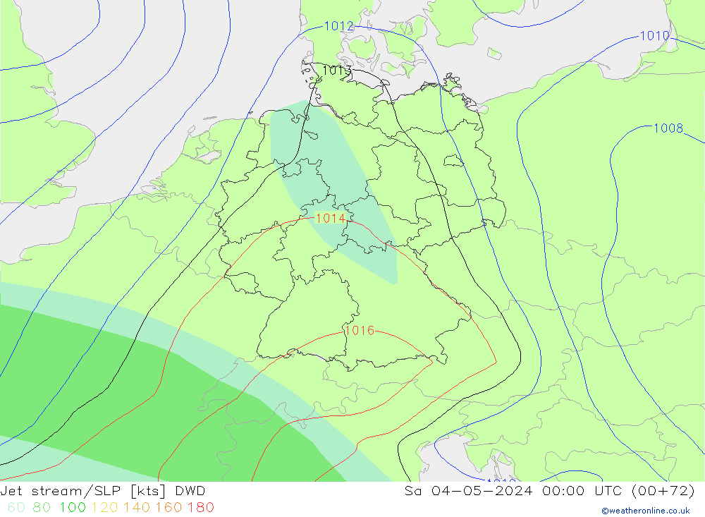 Polarjet/Bodendruck DWD Sa 04.05.2024 00 UTC