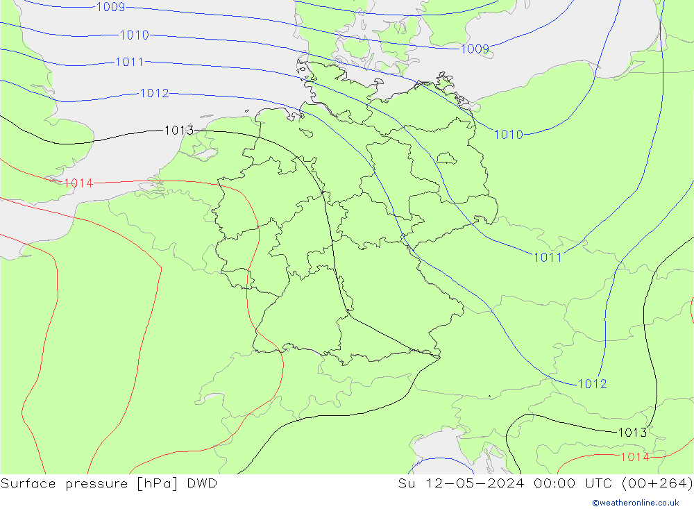 Bodendruck DWD So 12.05.2024 00 UTC