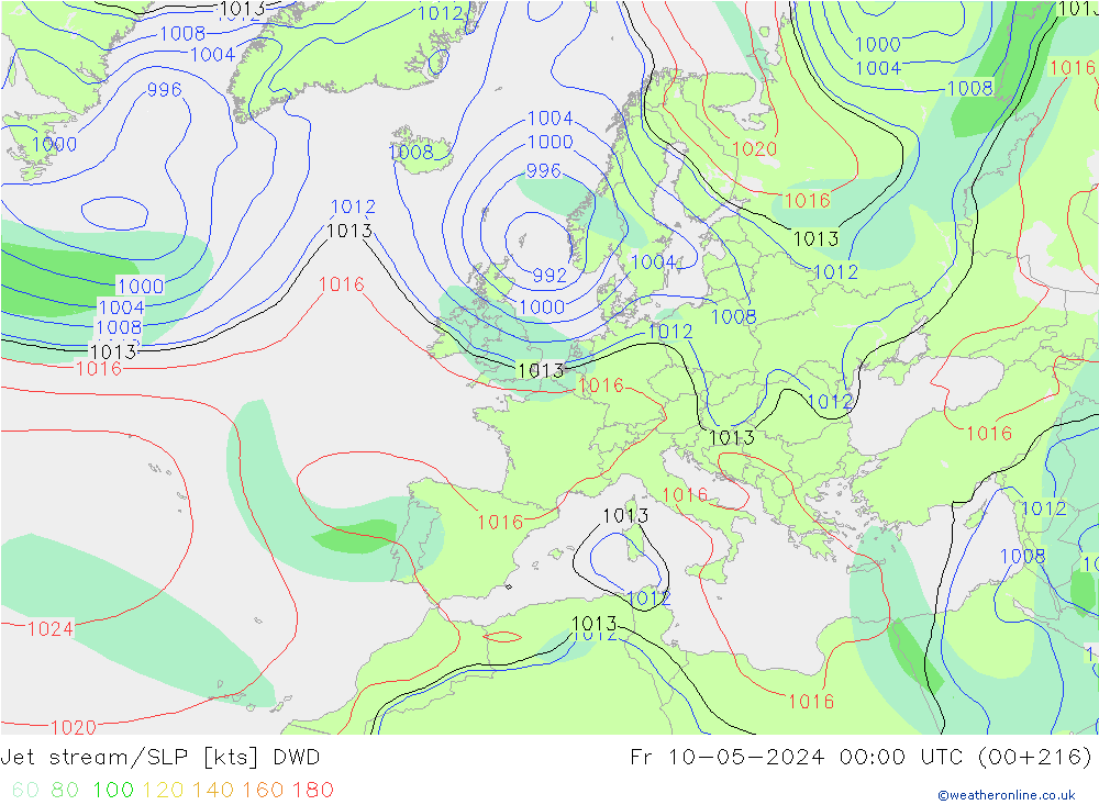 Straalstroom/SLP DWD vr 10.05.2024 00 UTC