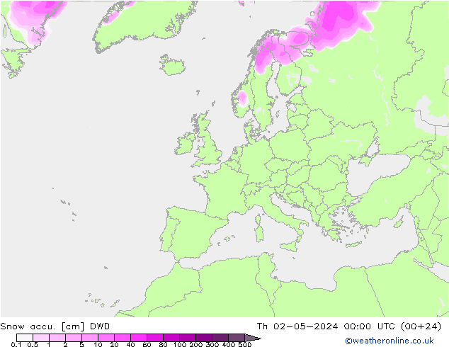 Toplam Kar DWD Per 02.05.2024 00 UTC