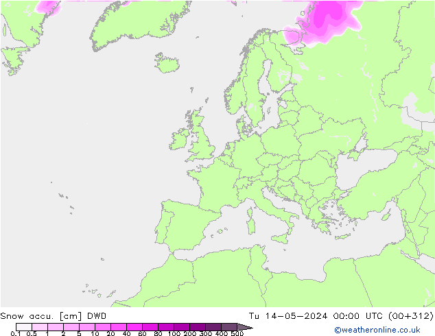 Totale sneeuw DWD di 14.05.2024 00 UTC