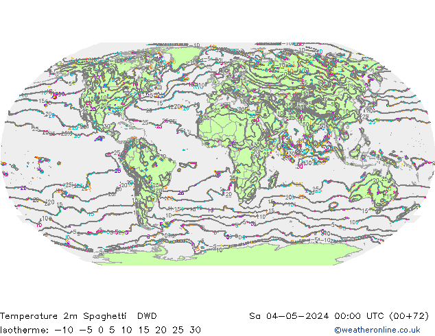 карта температуры Spaghetti DWD сб 04.05.2024 00 UTC