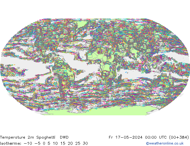 Temperaturkarte Spaghetti DWD Fr 17.05.2024 00 UTC