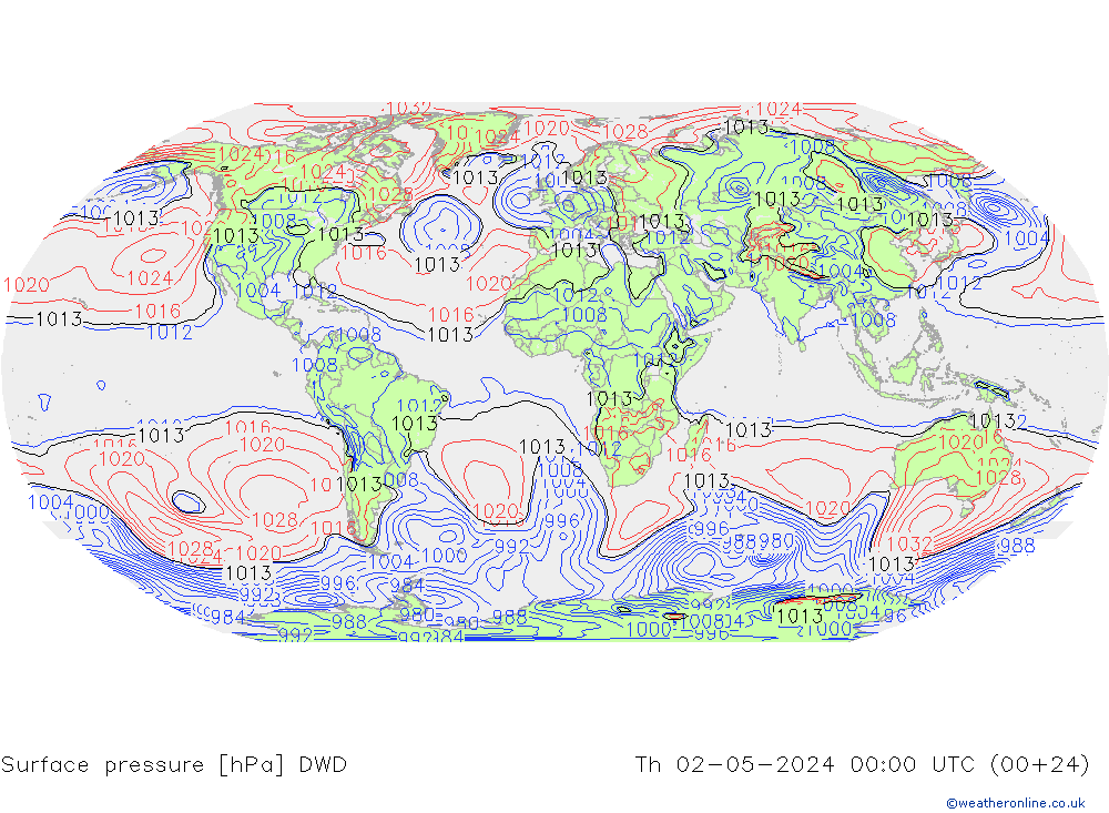 ciśnienie DWD czw. 02.05.2024 00 UTC