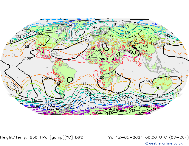 Height/Temp. 850 hPa DWD Su 12.05.2024 00 UTC